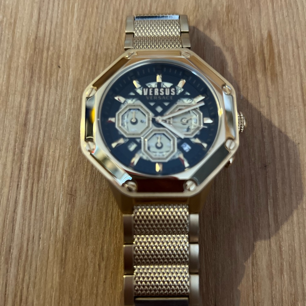 Versus Versace Gold and Black Men's Watch - Picture 2 of 8